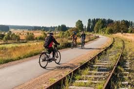 Cycliste dans les Fagnes